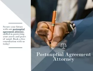 Postnuptial Agreement Attorney