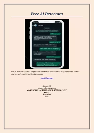 Free AI Detectors