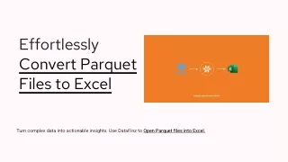How to Open Parquet Files in Excel with DataFinz No-Code Tool