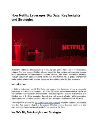How Netflix Leverages Big Data - Key Insights and Strategies