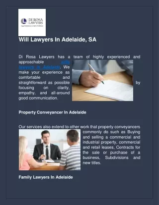 Property lawyers Adelaide – you can trust Di Rosa Lawyers