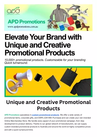 Elevate Your Brand with Unique and Creative Promotional Products