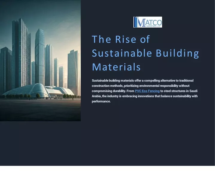 the rise of sustainable building materials