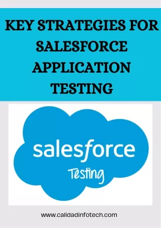 Key Strategies for Salesforce Application Testing