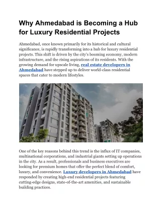 why ahmedabad is becoming a hub for luxury