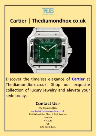 Cartier  Thediamondbox.co.uk