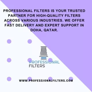 Professional filter suppliers in Doha Qatar