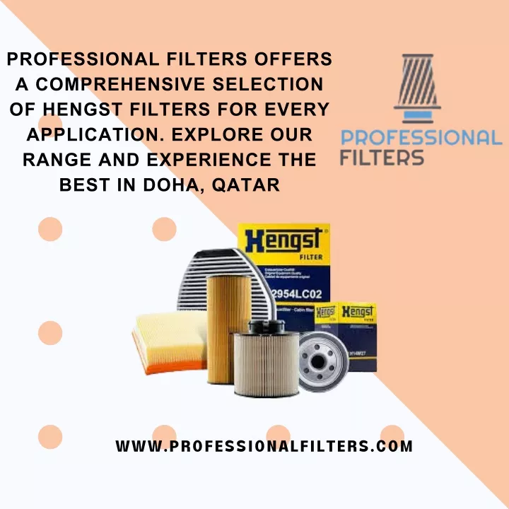 professional filters offers a comprehensive