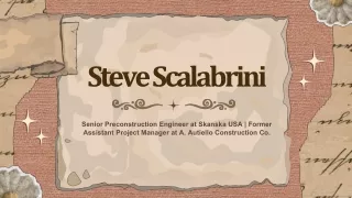 Steve Scalabrini - A Versatile Mastermind From Oakland, NJ