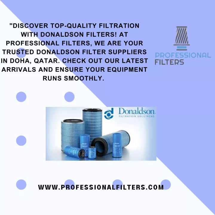 discover top quality filtration with donaldson