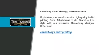 Canterbury T Shirt Printing  Tshirtsareus.co.uk