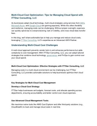 multi cloud cost optimization tips for managing
