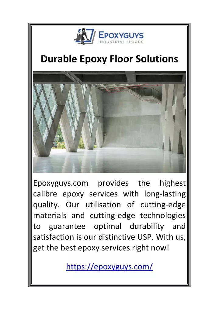 durable epoxy floor solutions