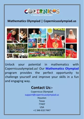 Mathematics Olympiad  Copernicusolympiad.us