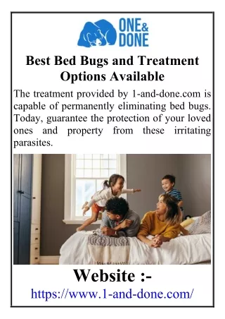 Best Bed Bugs and Treatment Options Available