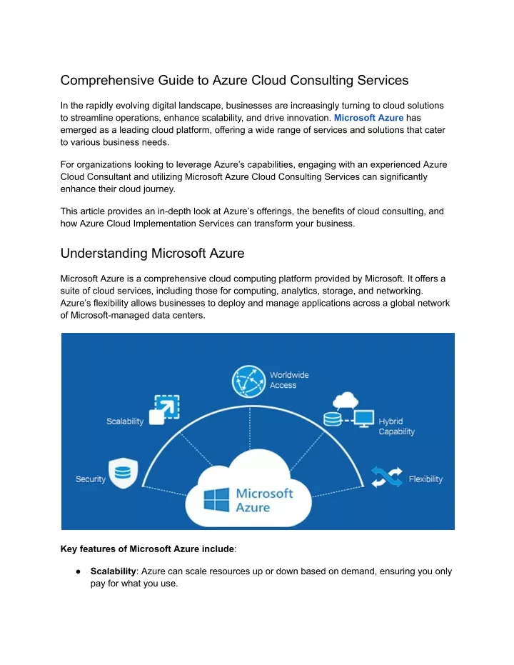 comprehensive guide to azure cloud consulting