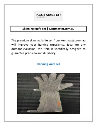 Skinning Knife Set | Kentmaster.com.au