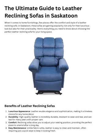 the ultimate guide to leather reclining sofas