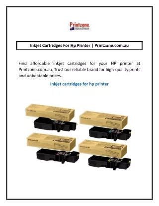 Inkjet Cartridges For Hp Printer | Printzone.com.au