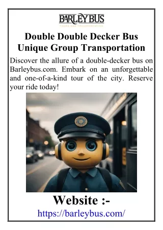 double double decker bus unique group