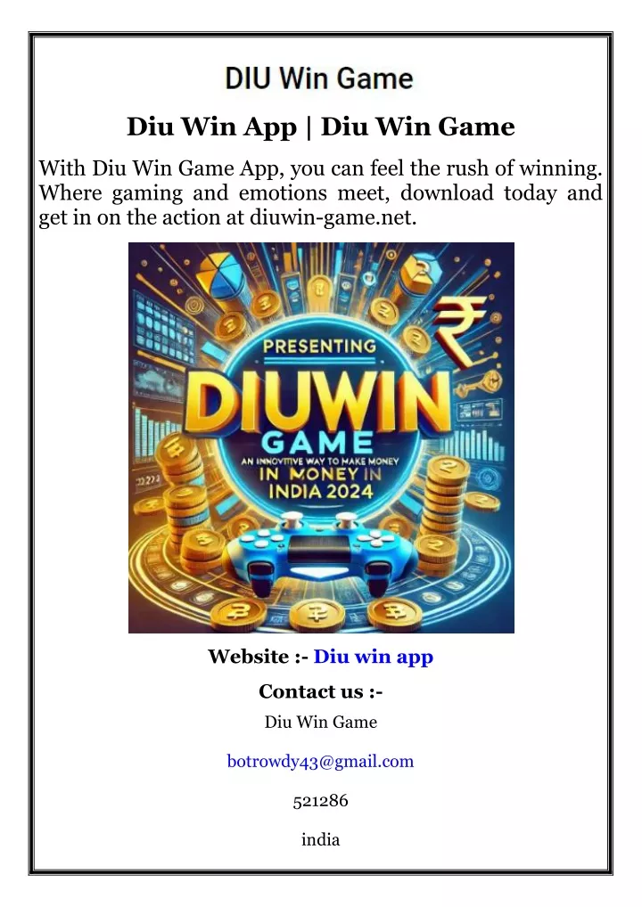 diu win app diu win game