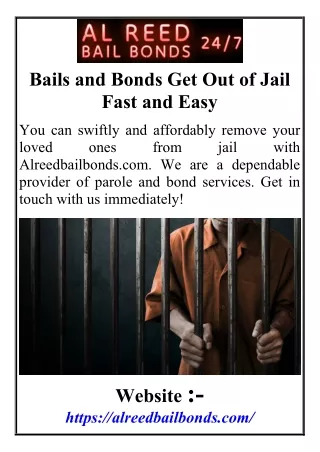bails and bonds get out of jail fast and easy