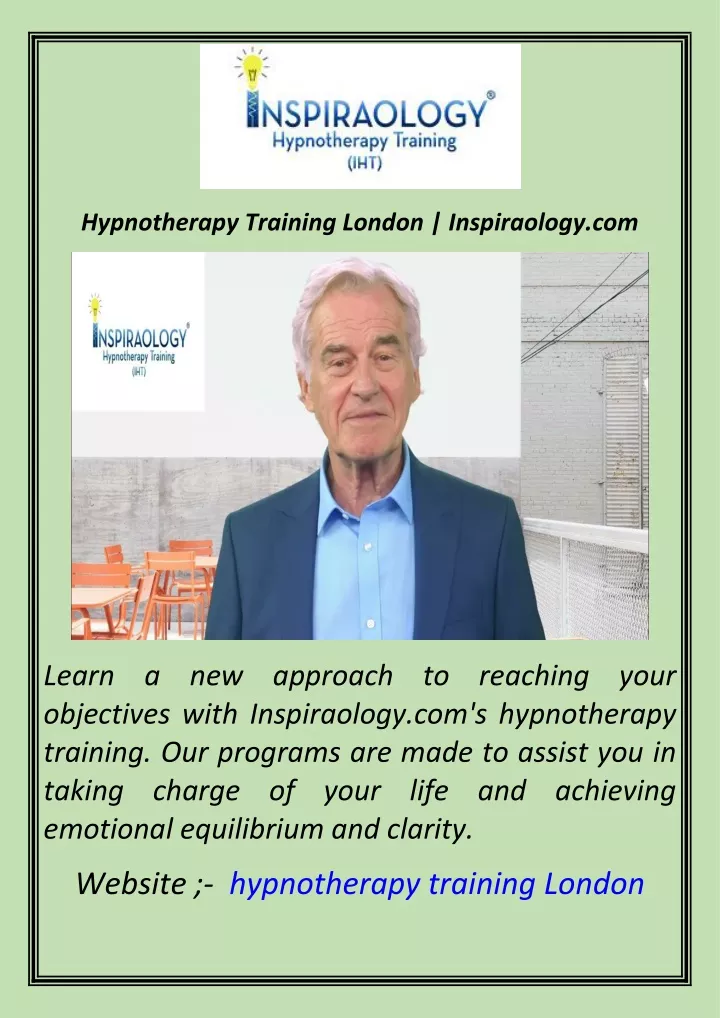 hypnotherapy training london inspiraology com