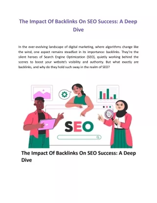 The Impact Of Backlinks On SEO Success: A Deep Dive