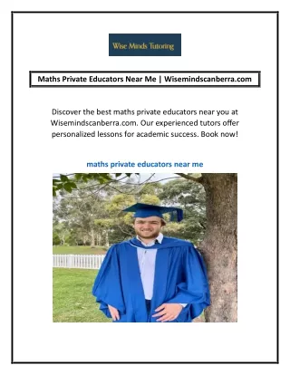 Maths Private Educators Near Me | Wisemindscanberra.com