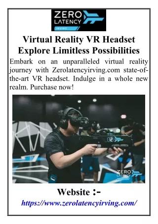 Virtual Reality VR Headset Explore Limitless Possibilities