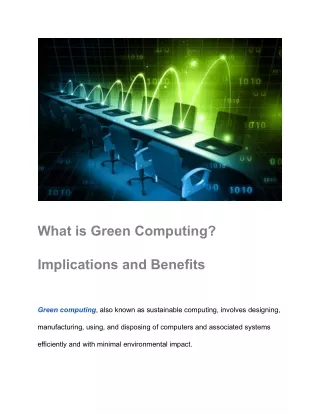 What is Green Computing_ Implications and Benefits
