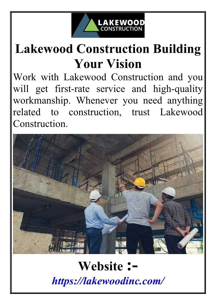 PPT - Lakewood Construction Building Your Vision PowerPoint ...