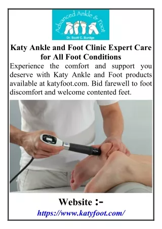 Katy Ankle and Foot Clinic Expert Care for All Foot Conditions