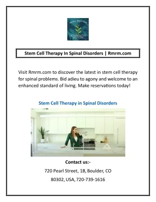 stem cell therapy in spinal disorders rmrm com