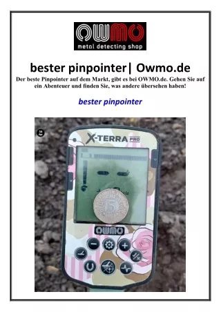 bester pinpointer| Owmo.de