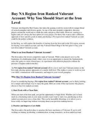 buy na region iron ranked valorant account