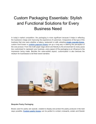 Custom Packaging Essentials_ Stylish and Functional Solutions for Every Business Need