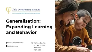generalisation expanding learning and behavior