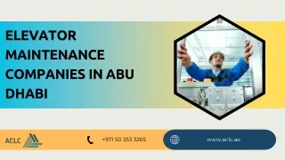 elevator maintenance companies in abu dhabi pdf