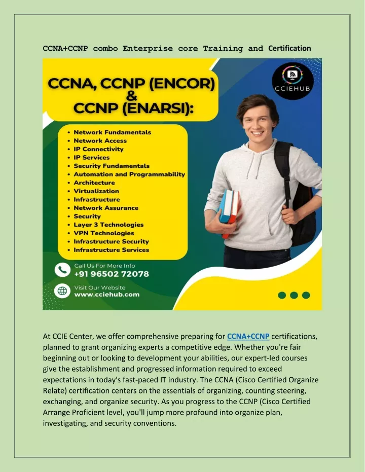 ccna ccnp combo enterprise core training