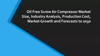 Oil Free Screw Air Compressor Market