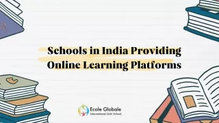 Schools in India Providing Online Learning Platforms