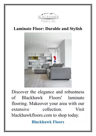 Laminate Floor Durable and Stylish