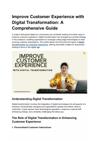 improve customer experience with digital