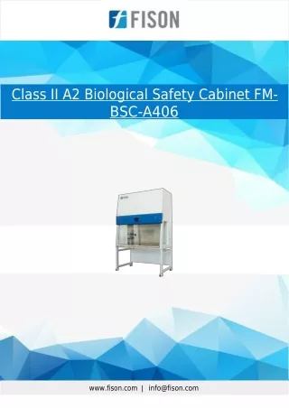 Class II A2 Biological Safety Cabinet 345 kg