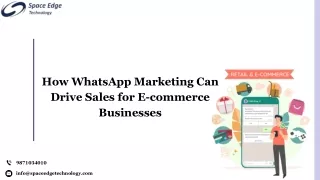 How WhatsApp Marketing Can Drive Sales for E-commerce Businesses