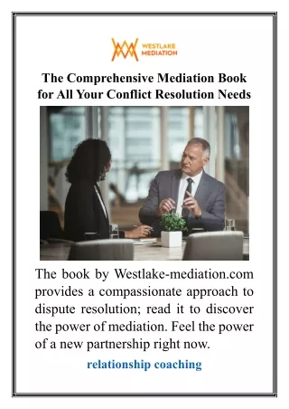 The Comprehensive Mediation Book for All Your Conflict Resolution Needs