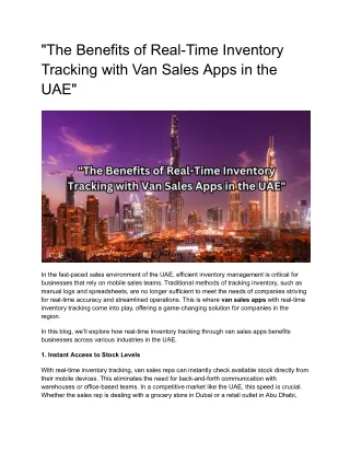 the benefits of real time inventory tracking with