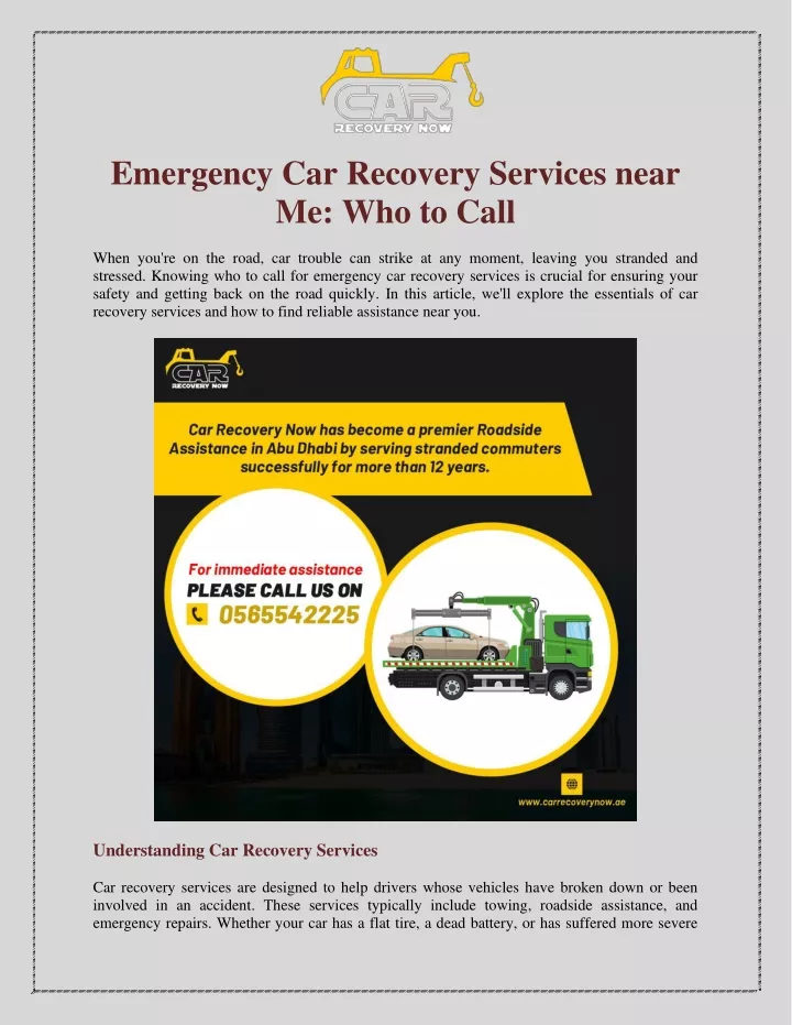 emergency car recovery services near