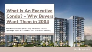 What Is An Executive Condo – Why Buyers Want Them in 2004
